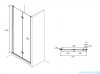 Roca Capital drzwi prysznicowe bifold CZARNY MAT 80x195cm przejrzyste AM4508016M
